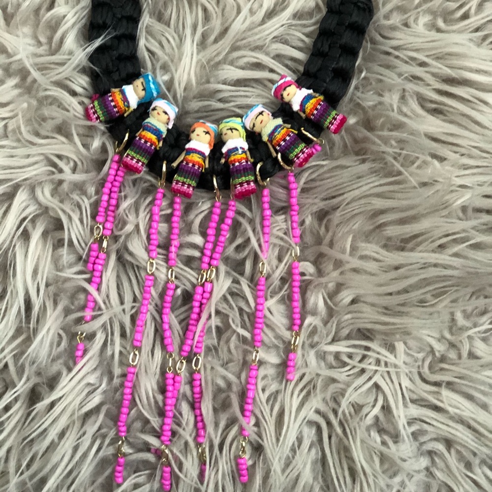 Artesian choker. Necklace with earrings